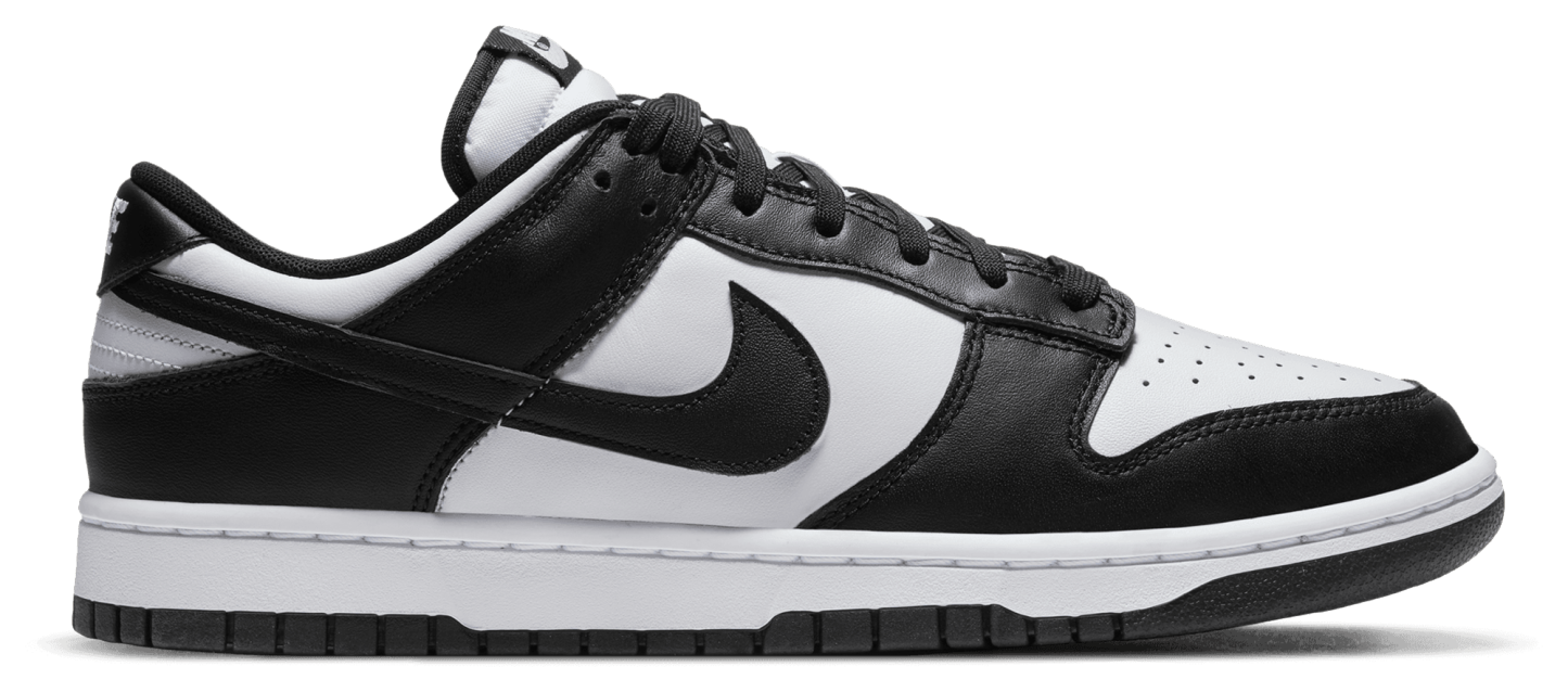 Nike Dunk Low Retro - White/White/Black - Image 1