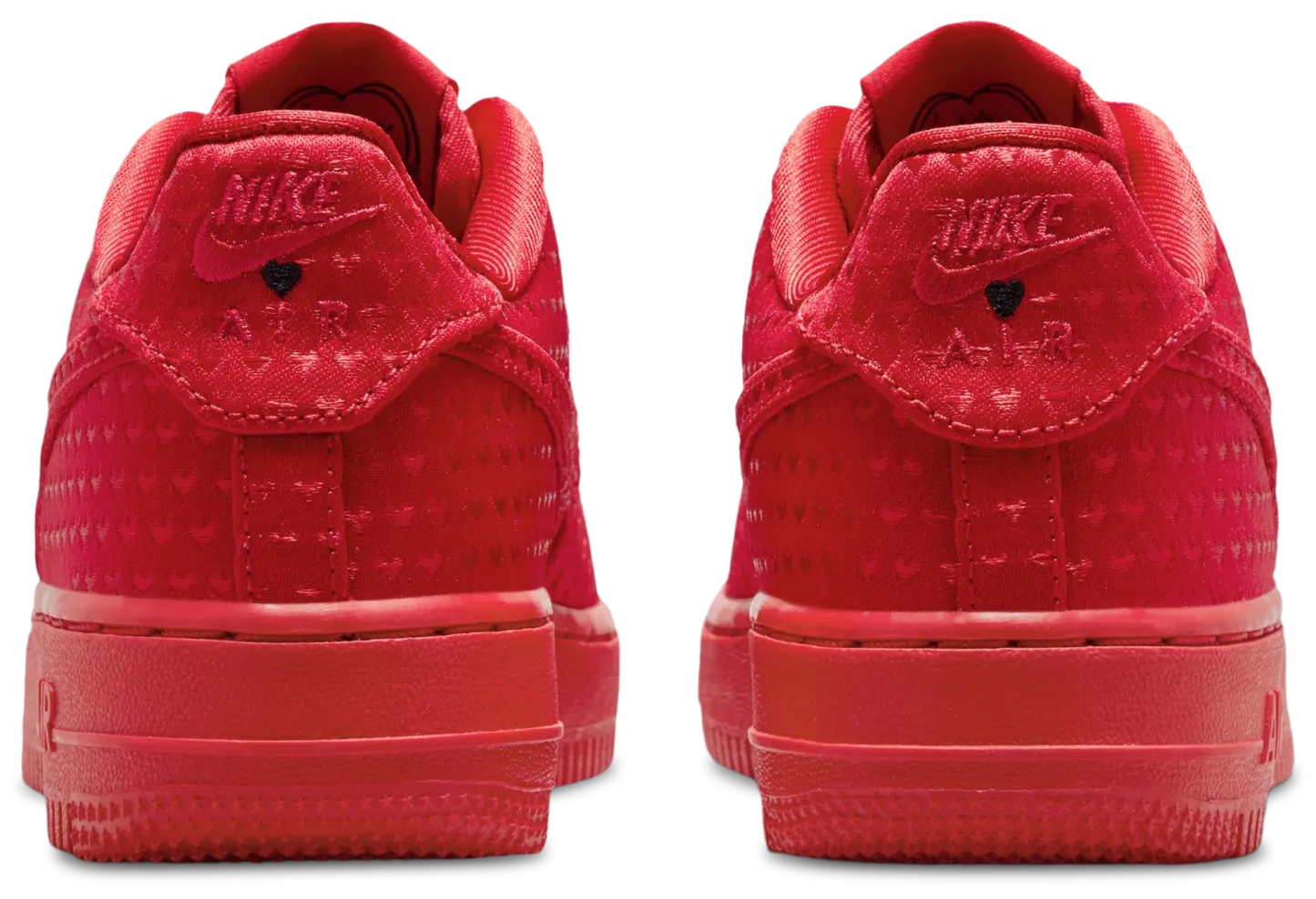 Nike Air Force 1 Vday 童款 - University Red/Black - Image 3