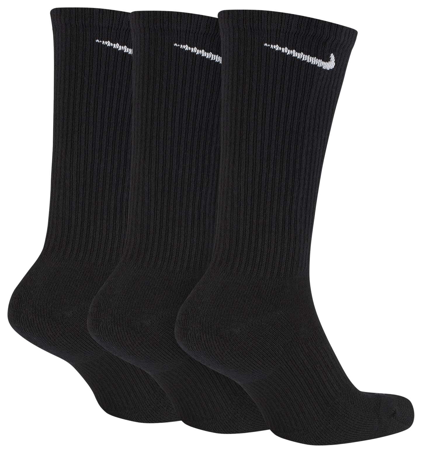 Nike 3 Pack Dri-FIT Plus Crew Socks - Black/White - Image 3