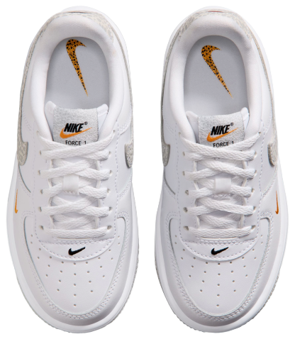 Nike Air Force 1 Low 童款 - Grey/White/Orange - Image 4