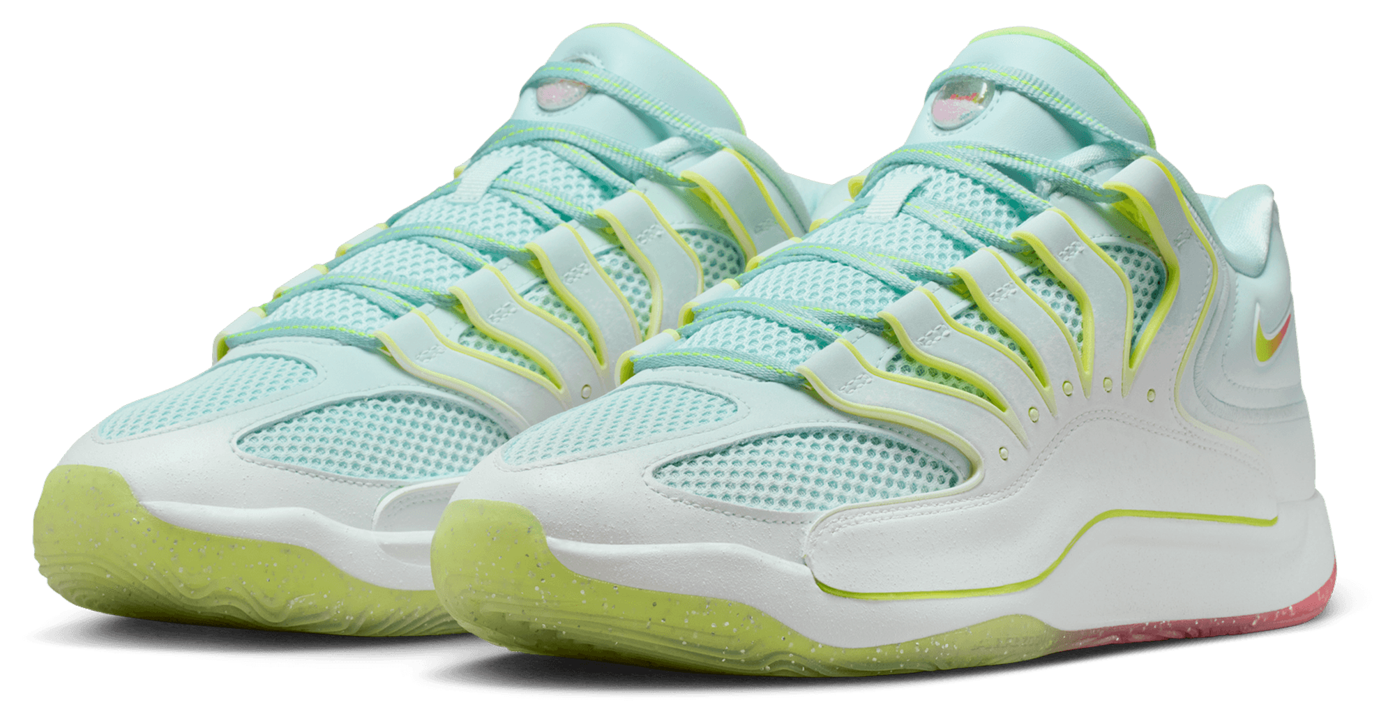 Nike KD18 PRM - White/Glacier Blue/Volt - Image 6