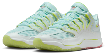 Nike KD18 PRM - White/Glacier Blue/Volt - Image 6