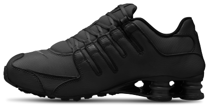 Nike Shox NZ - Black/Black/White - Image 2