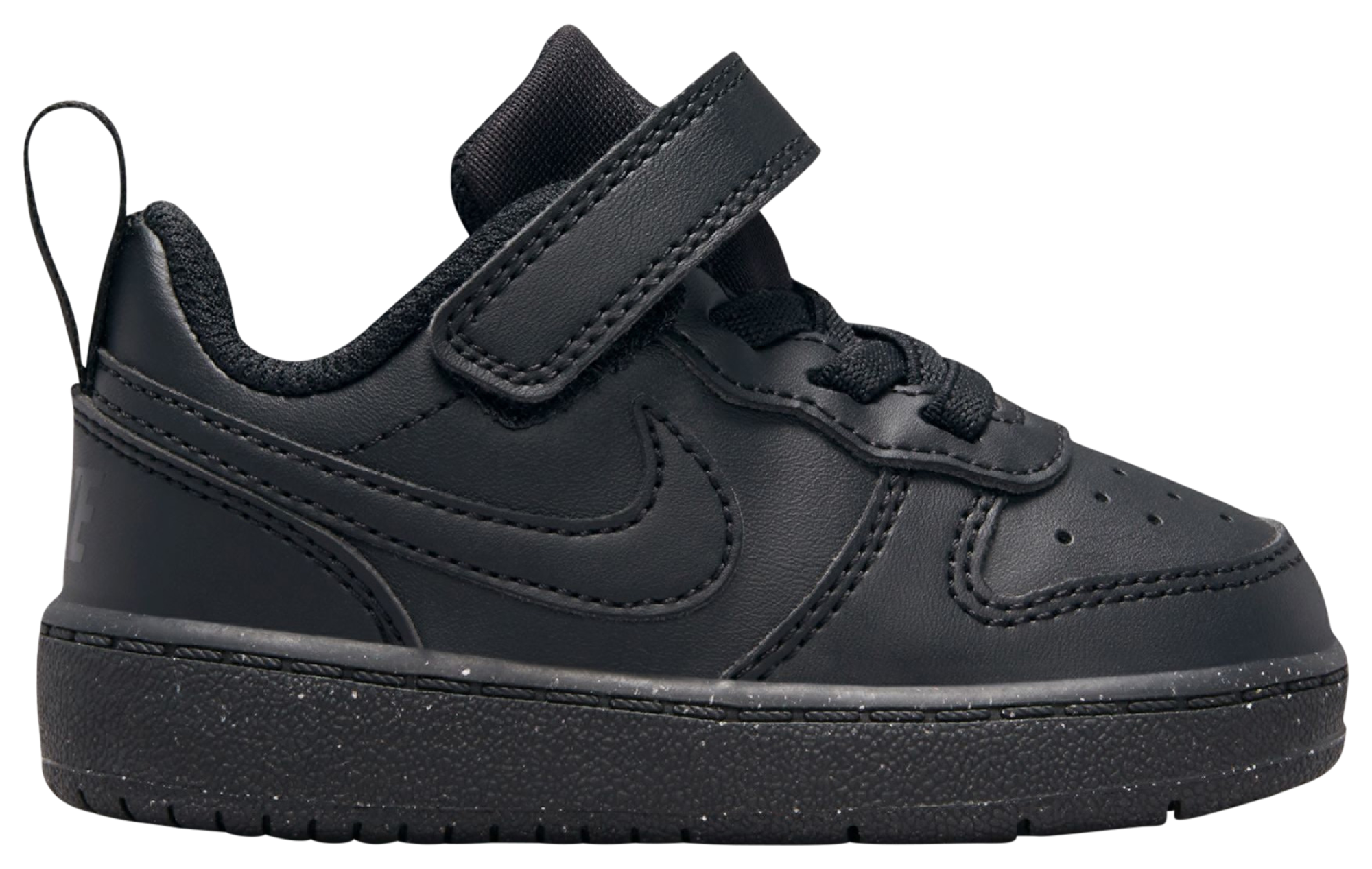 Nike Court Borough Low Recraft 童款 - Black/Black/Black - Image 1