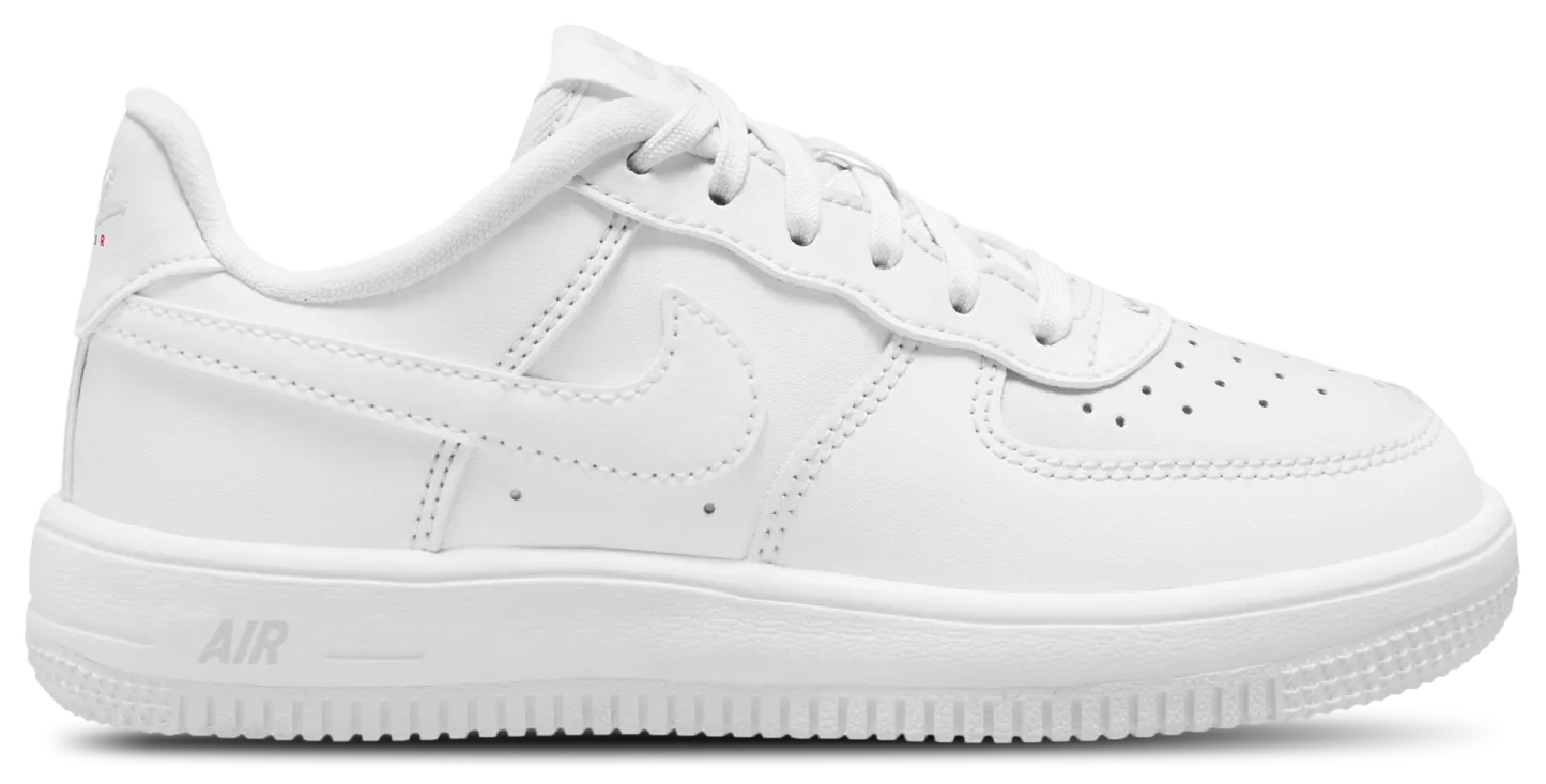 Nike Air Force 1 Low Lace 童款 - White/White - Image 1