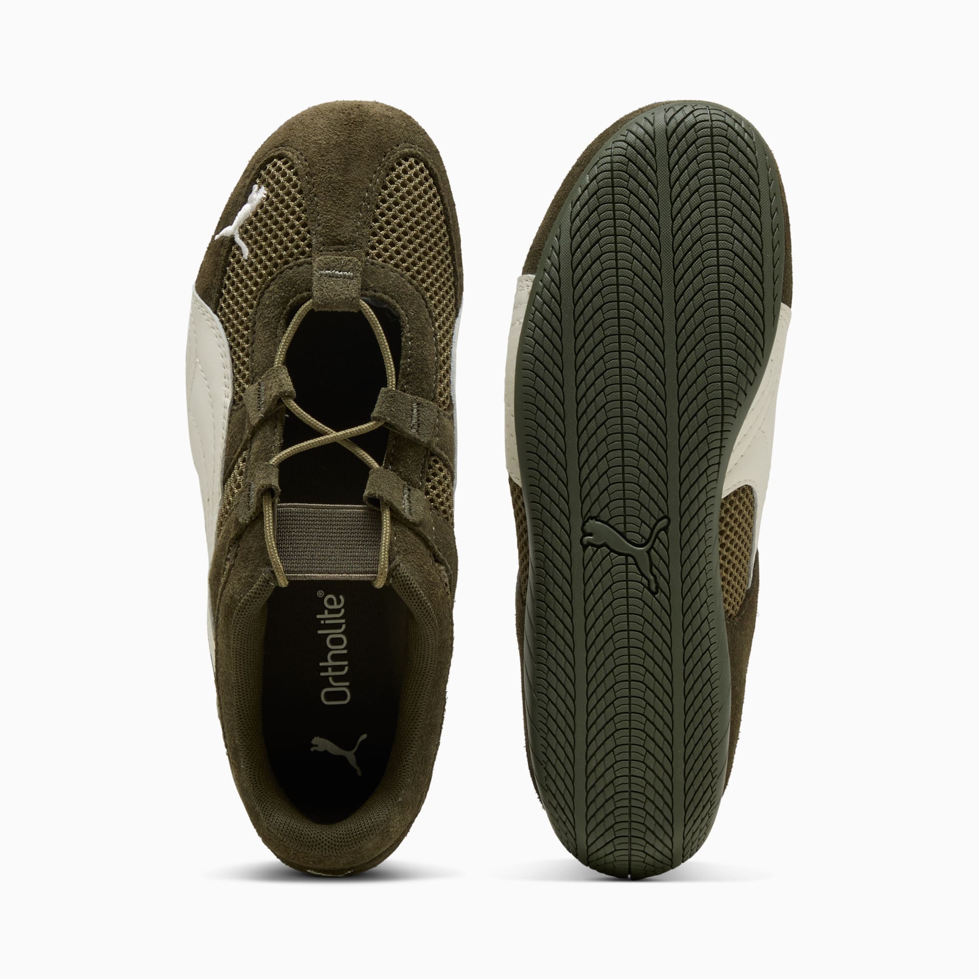 Speedcat Go Women's Sneakers - Dark Olive-Warm White - 6