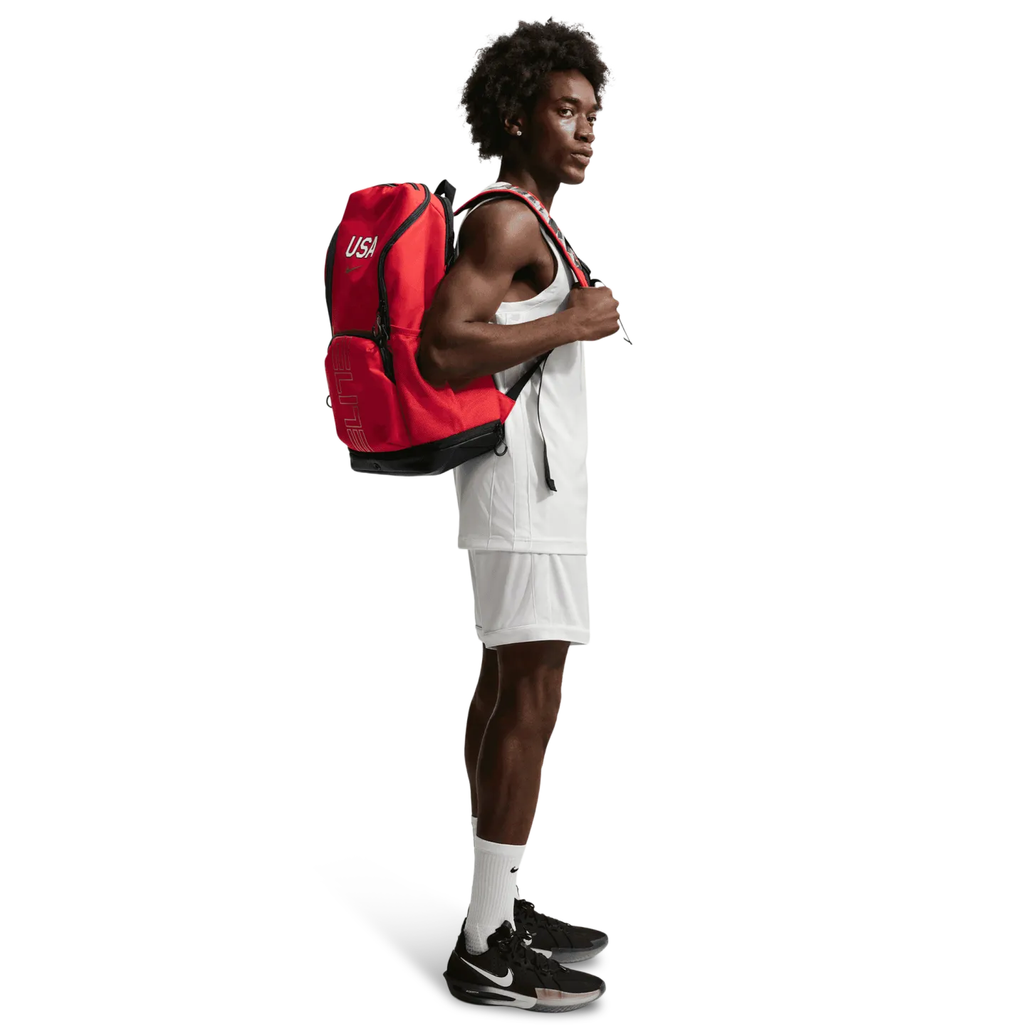 Nike Varsity Elite Backpack - Black/University Red/Metallic Gold - Image 10