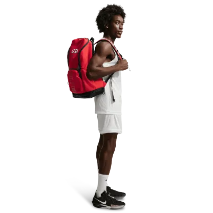 Nike Varsity Elite Backpack - Black/University Red/Metallic Gold - Image 10