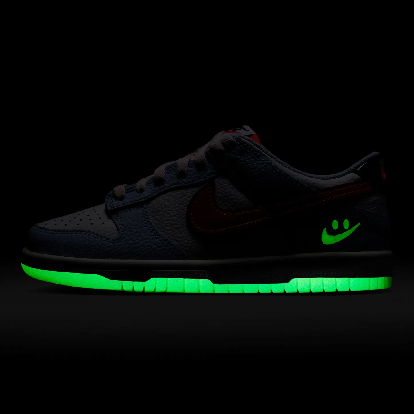 Nike Dunk Low 童款 - White/Hydrogen Blue/Flash Crimson - Image 6
