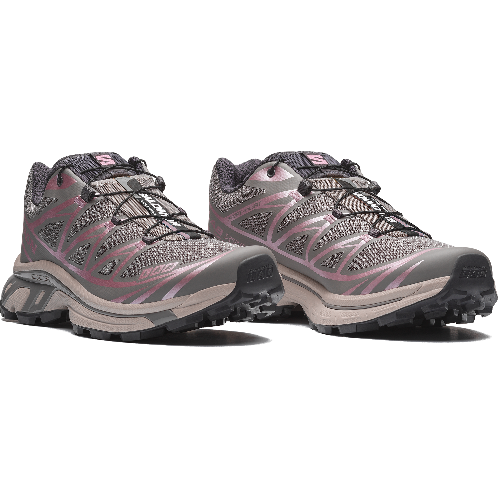 Salomon XT-6 STEEL STREETS - Cloudburst / Dawn Pink / Nine Iron - View 3