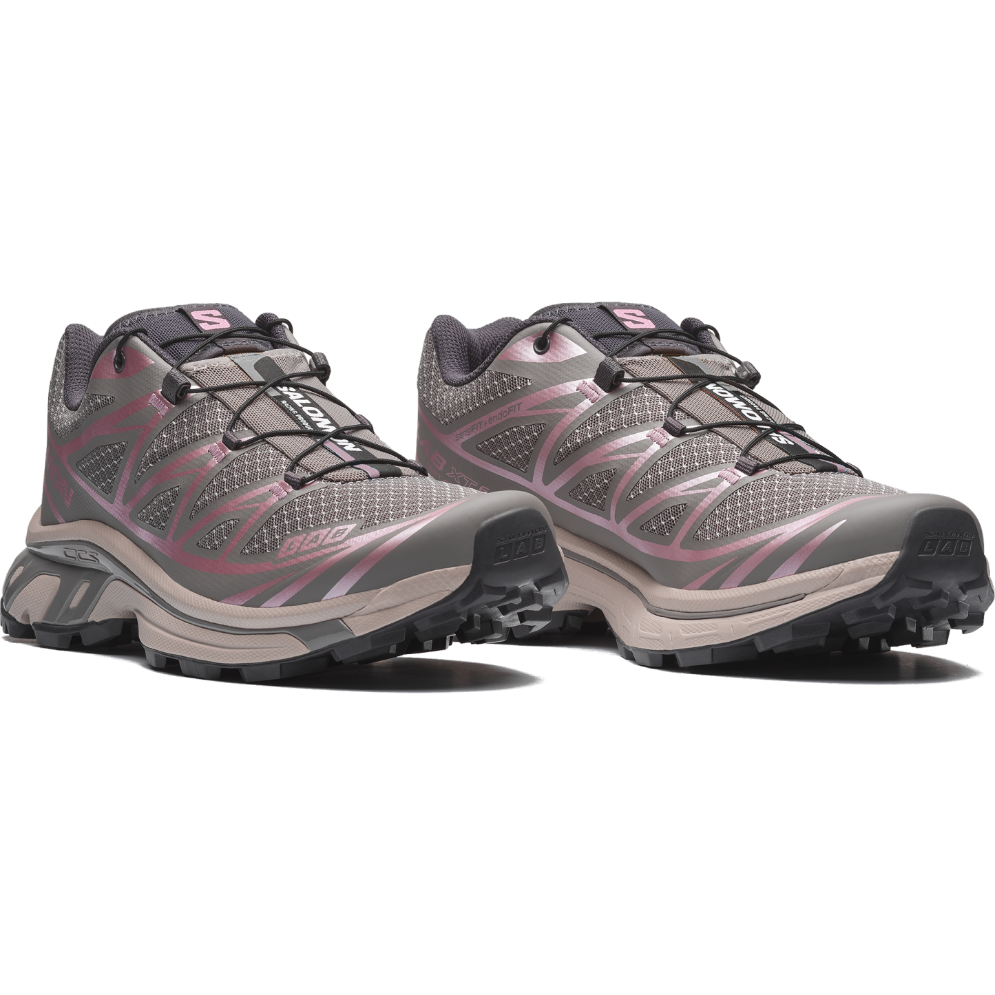 Salomon XT-6 STEEL STREETS - Cloudburst / Dawn Pink / Nine Iron - View 3