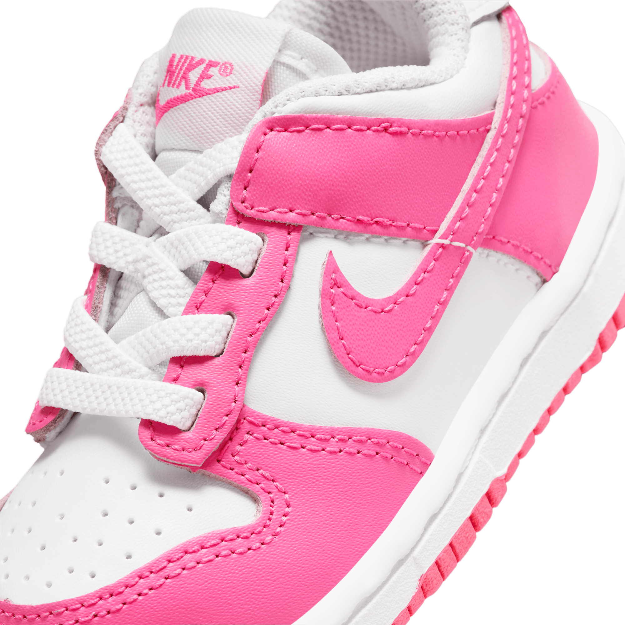 Nike Dunk Low 童款 - Laser Fuchsia/White - Image 9