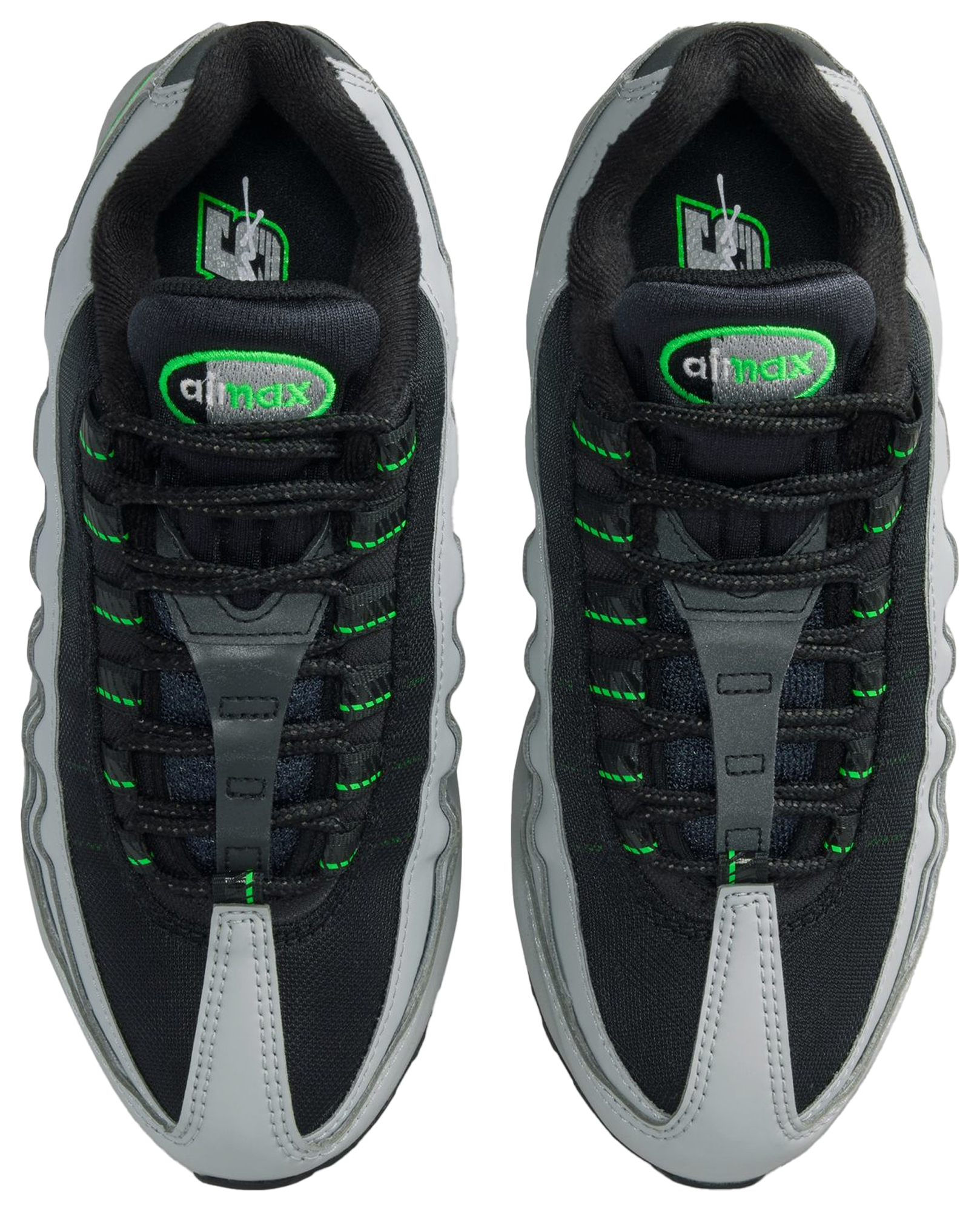 Nike Air Max 95 BB Leather 童款 - Light Smoke/Green Strike - Image 4