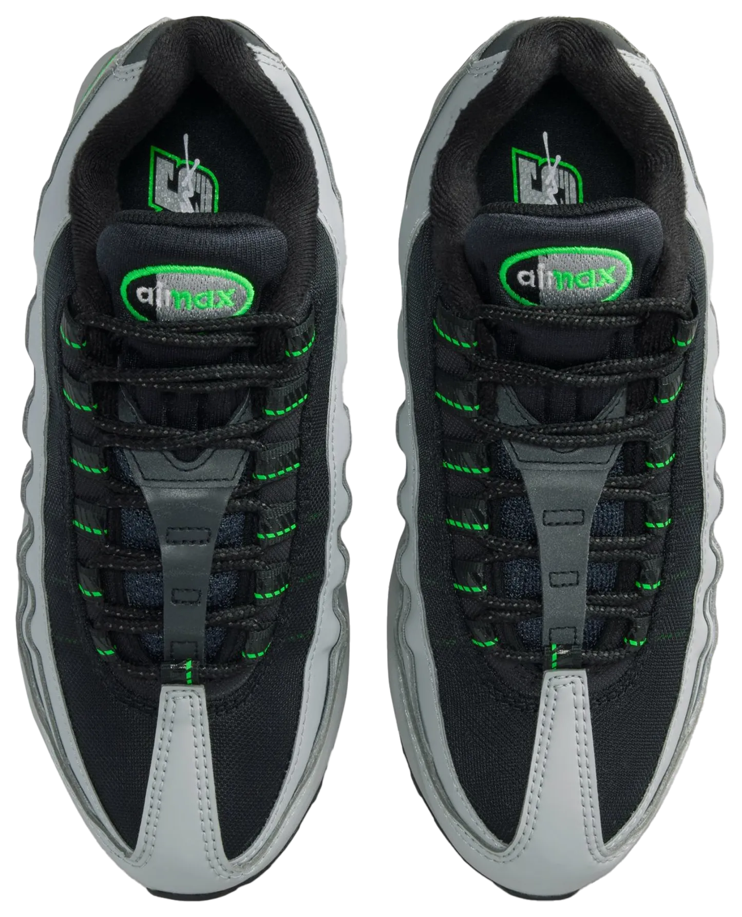 Nike Air Max 95 BB Leather 童款 - Light Smoke/Green Strike - Image 4