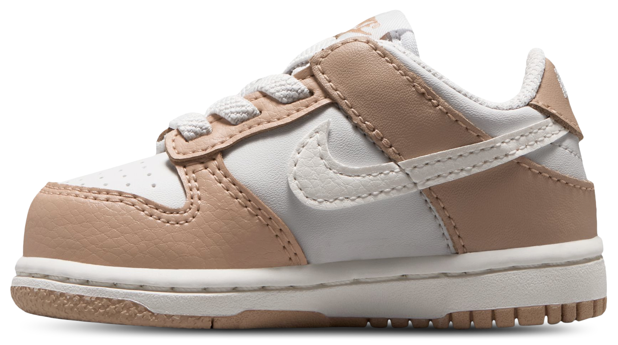Nike Dunk Low 童款 - White/Silver - Image 2