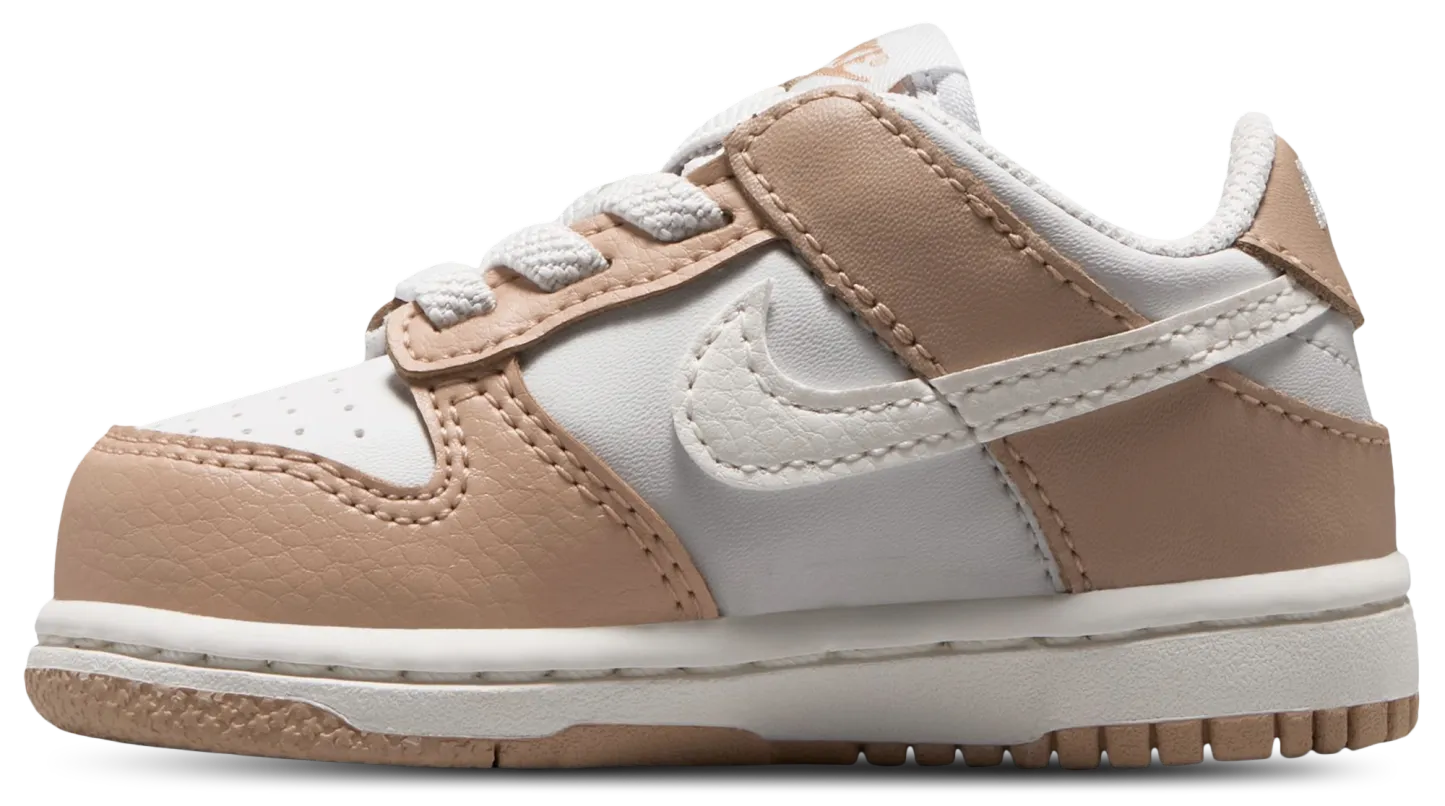 Nike Dunk Low 童款 - White/Silver - Image 2