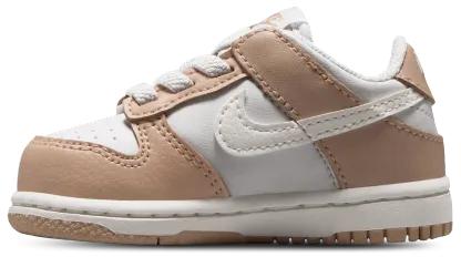 Nike Dunk Low 童款 - White/Silver - Image 2