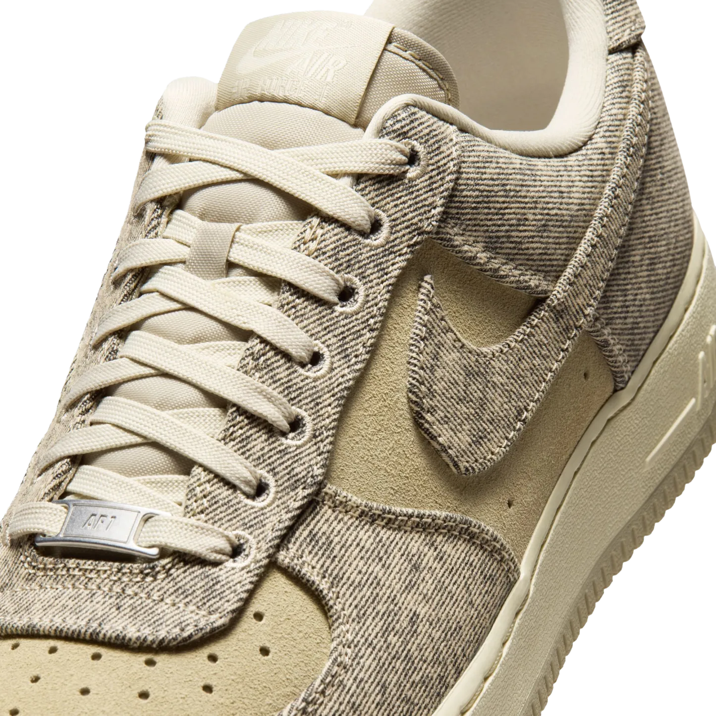 Nike Air Force 1 Low LE - Tan/Silver/Tan - Image 6