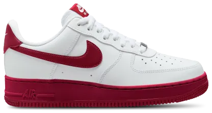 Nike Air Force 1 Low '07 - White/Mtlc Silver/Team Red - Image 1