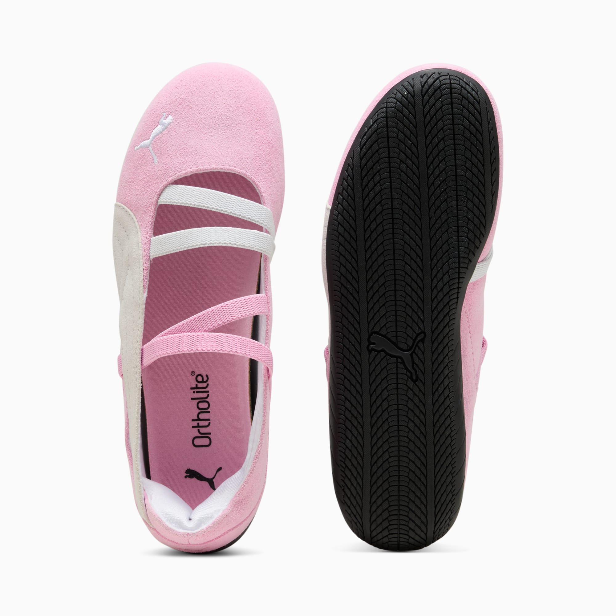 Speedcat Ballet Suede Big Kids' Sneakers - Pink Shimmer-PUMA White - 6