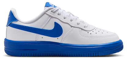 Nike Air Force 1 Low Lace 童款 - White/Game Royal - Image 1