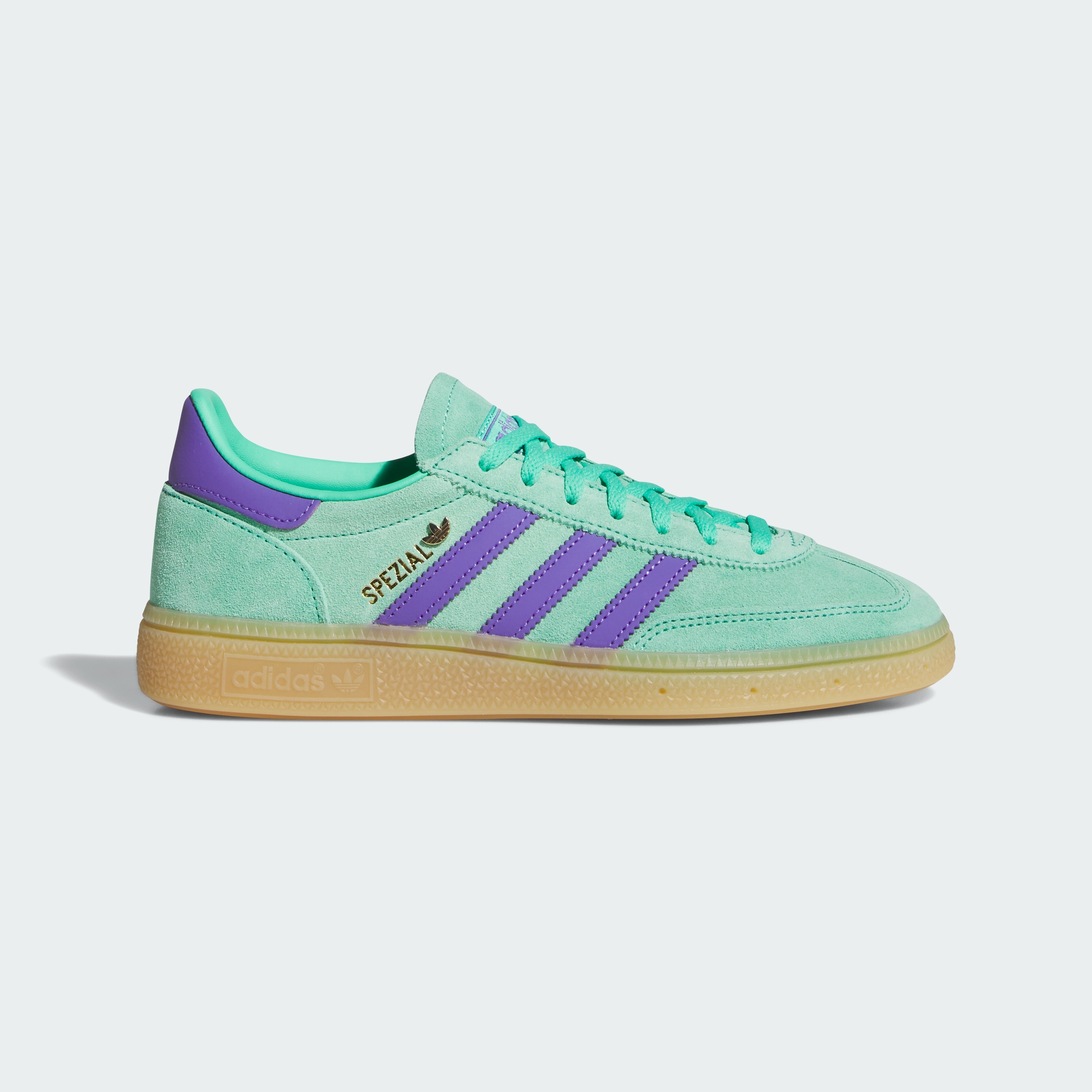 adidas HANDBALL SPEZIAL SHOES - Hi-Res Green / Purple Rush / Gold Metallic - View 3