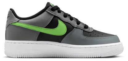 Nike Air Force 1 Low 童款 - Black/Lime Blast/Smoke Grey - Image 1