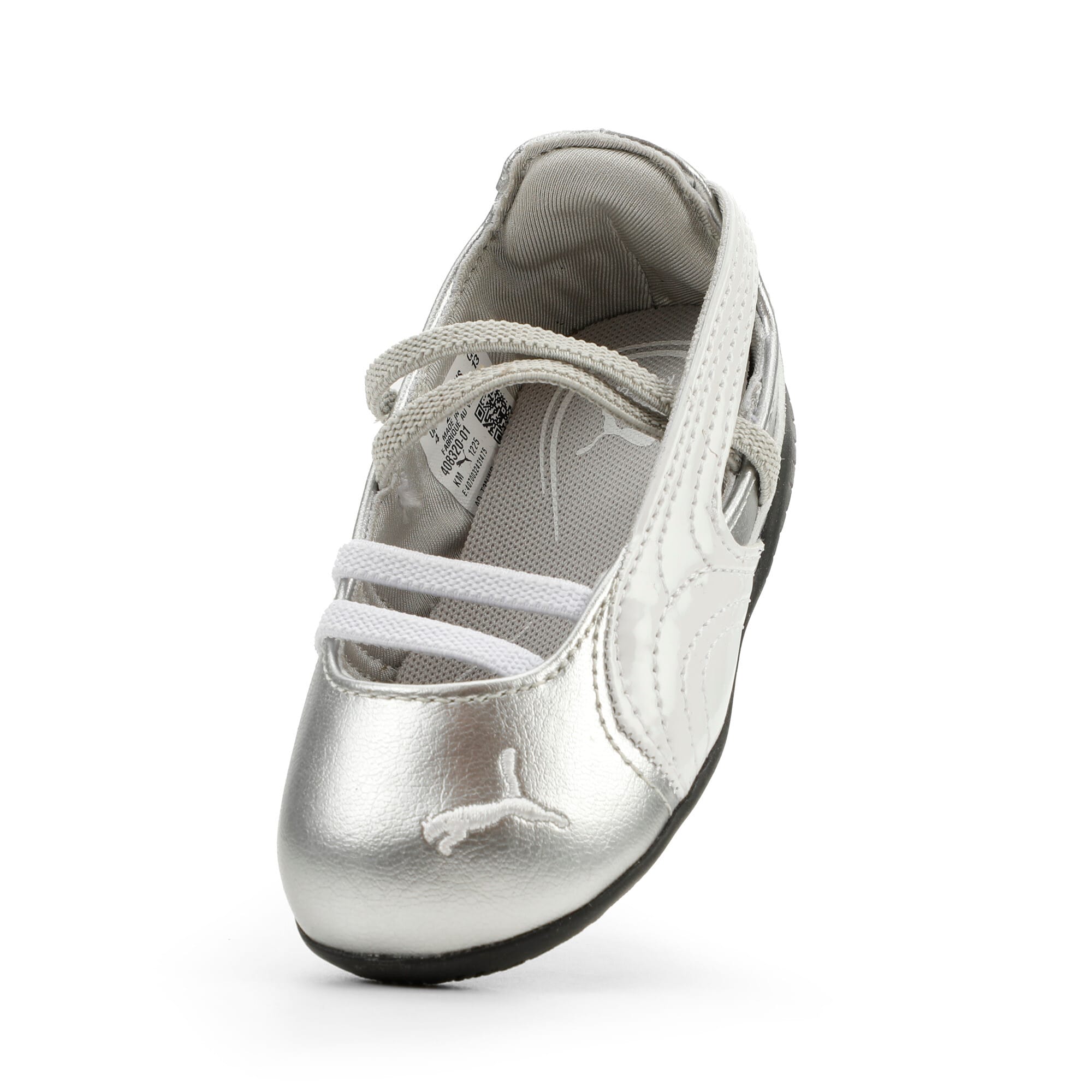 Speedcat Ballet Metallic Toddlers' Shoes - Ash Gray-PUMA White - 6