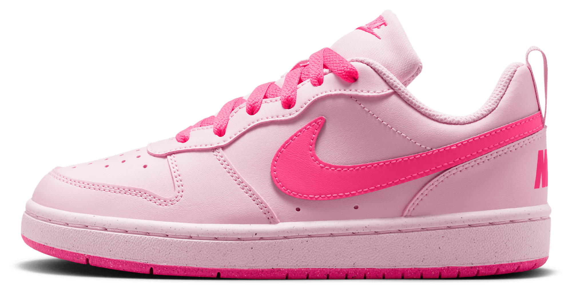 Nike Court Borough Low Recraft 童款 - Pink Foam/Hyper Pink/White - Image 2