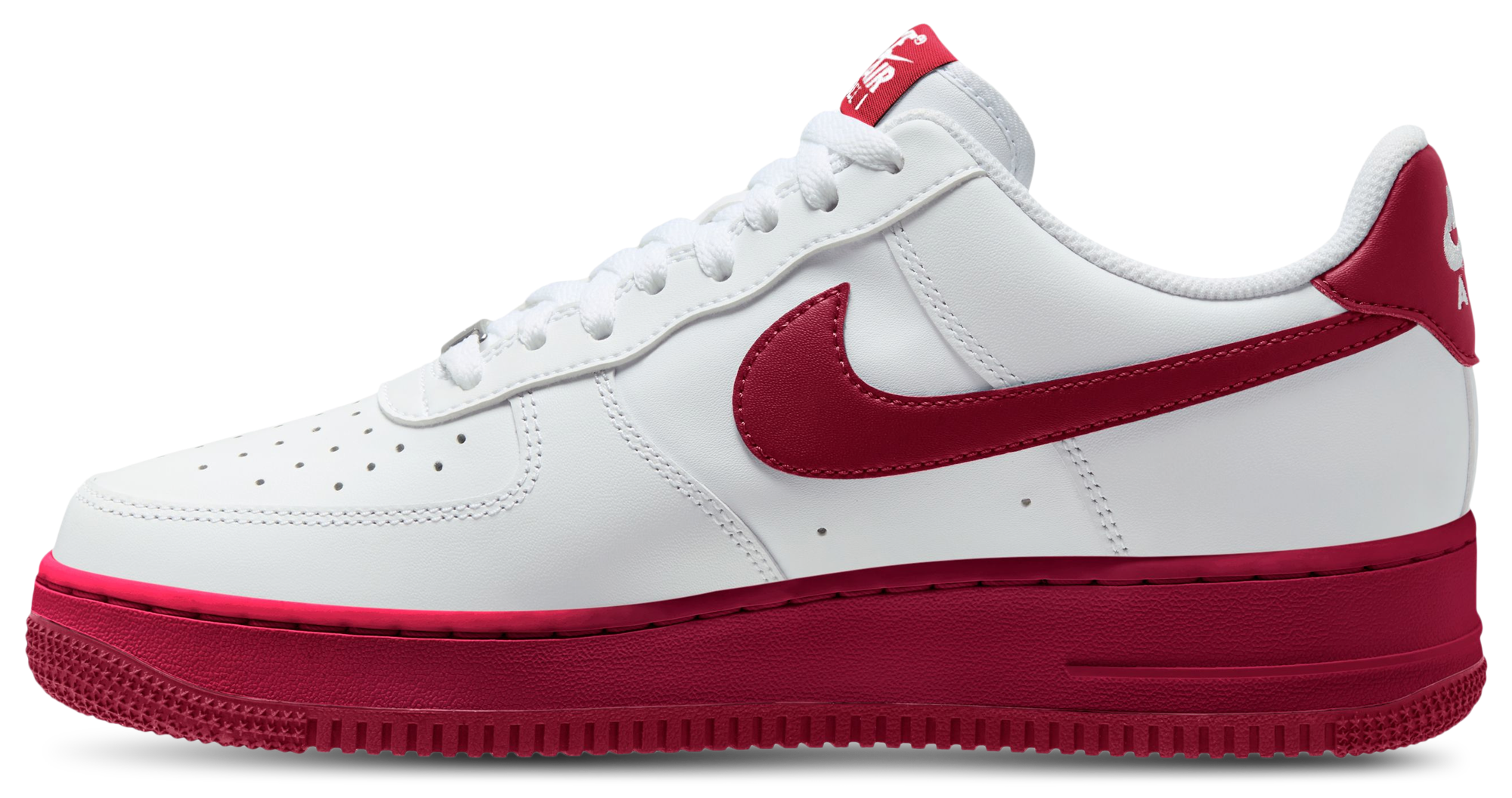 Nike Air Force 1 Low '07 - White/Mtlc Silver/Team Red - Image 2