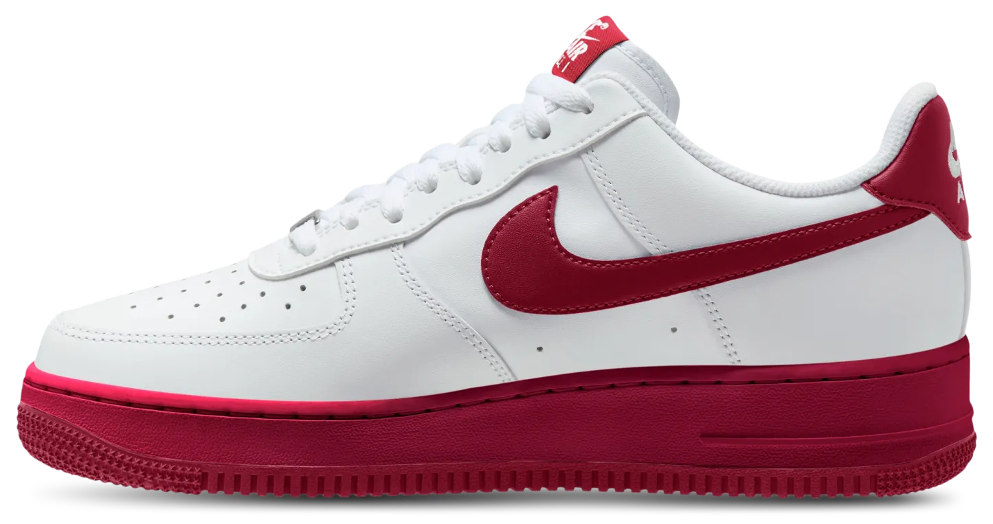 Nike Air Force 1 Low '07 - White/Mtlc Silver/Team Red - Image 2