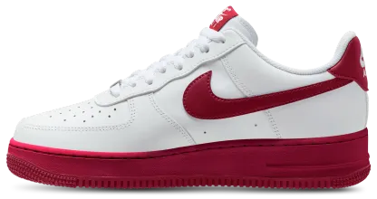 Nike Air Force 1 Low '07 - White/Mtlc Silver/Team Red - Image 2