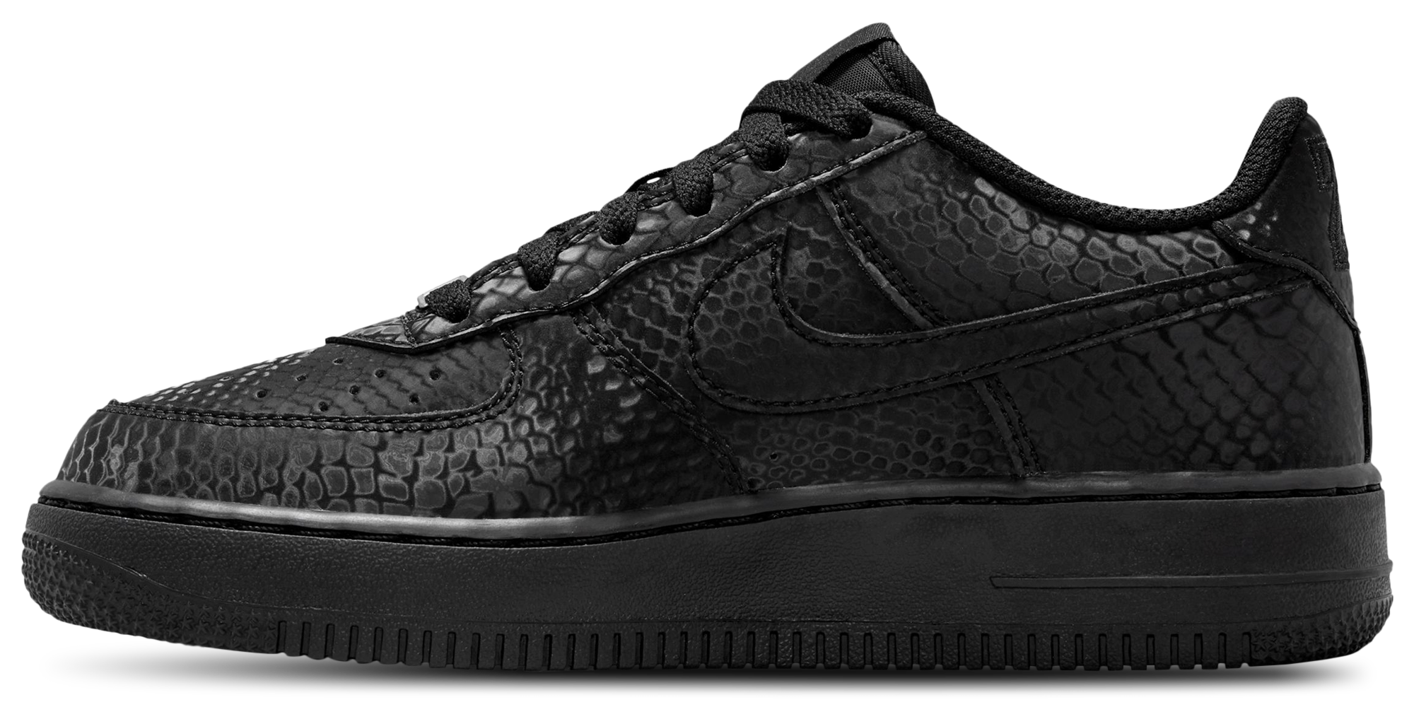 Nike Air Force 1 Low 童款 - Black/Black/Black - Image 2