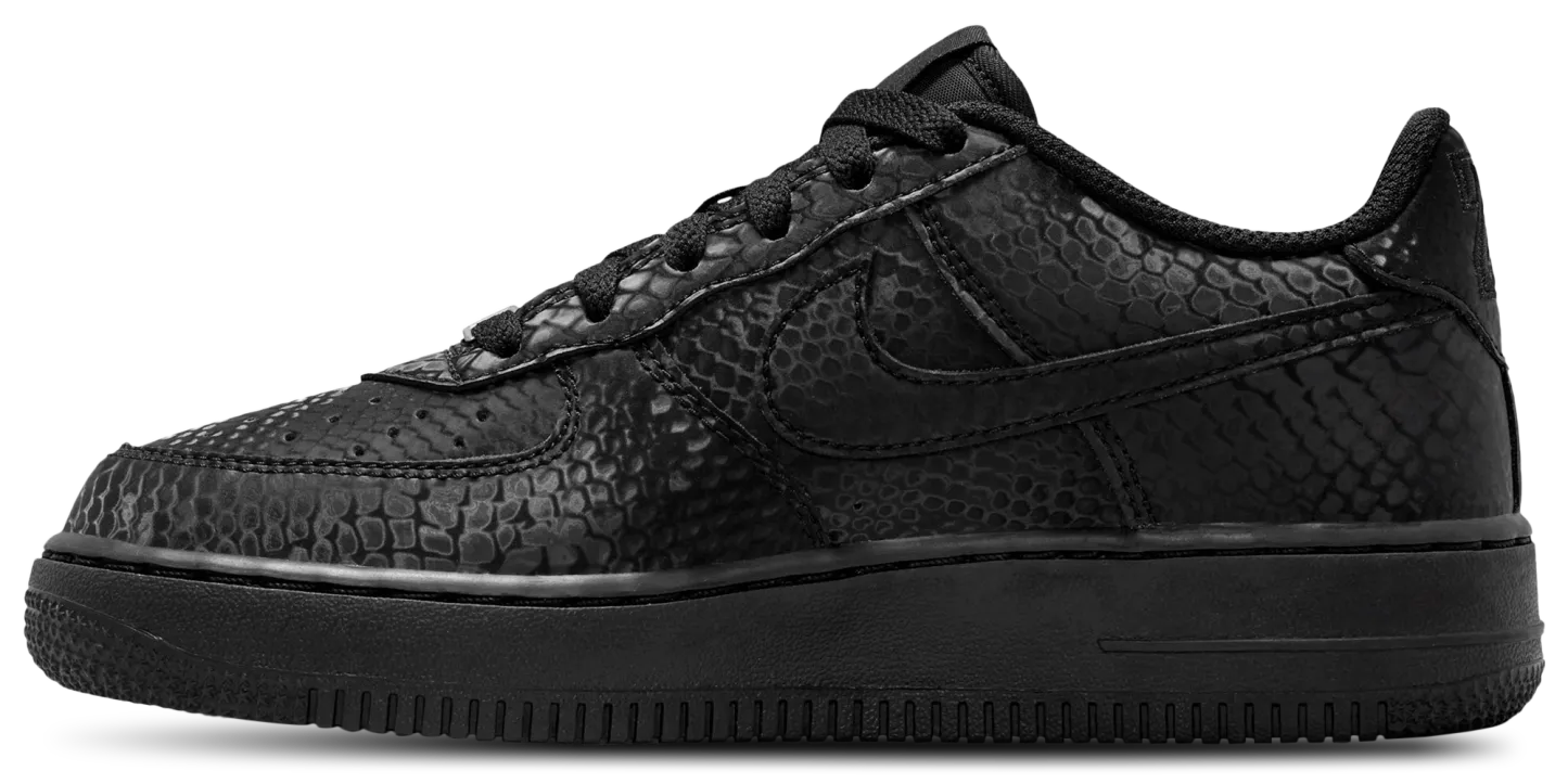 Nike Air Force 1 Low 童款 - Black/Black/Black - Image 2