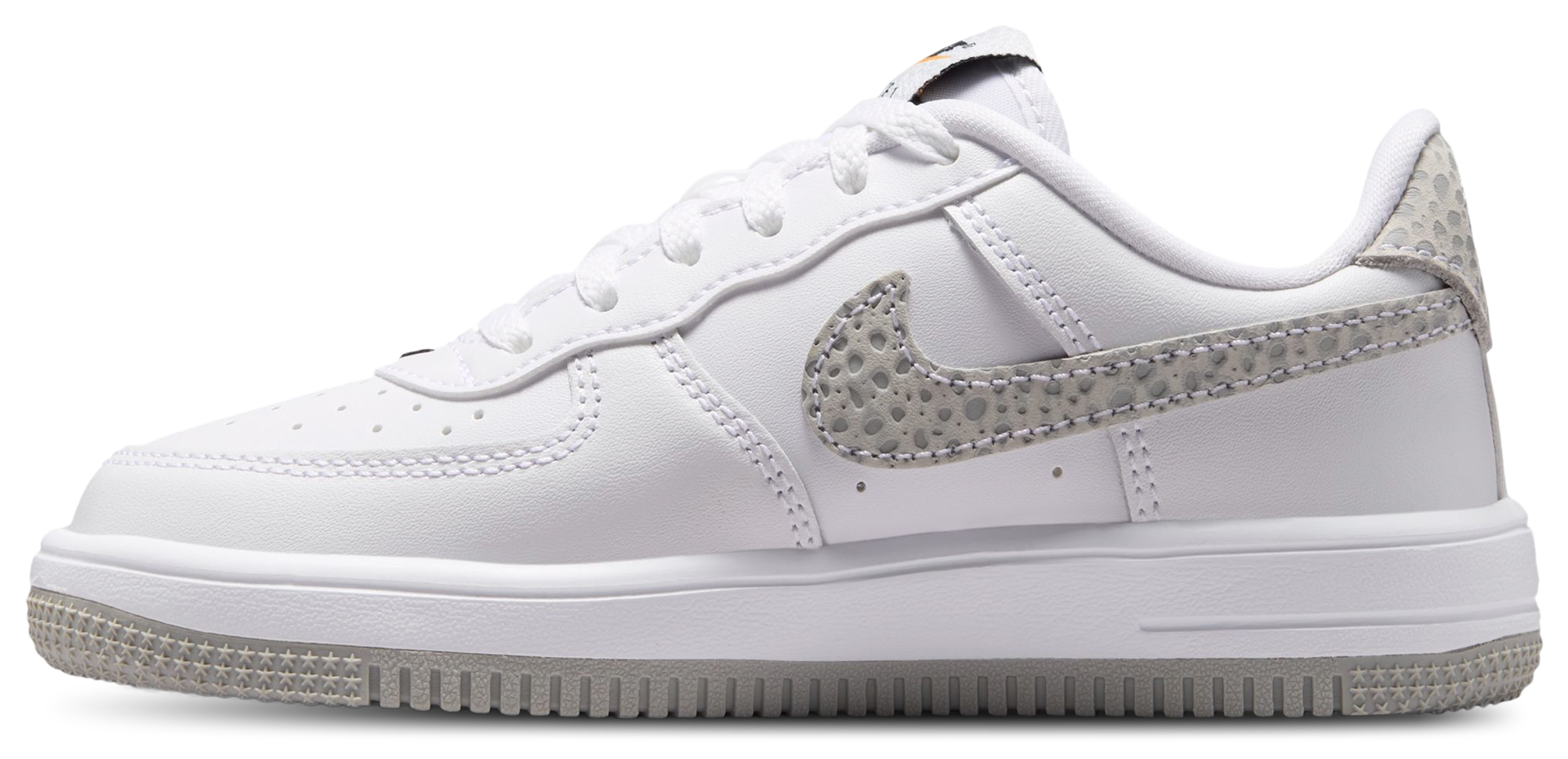 Nike Air Force 1 Low 童款 - Grey/White/Orange - Image 2