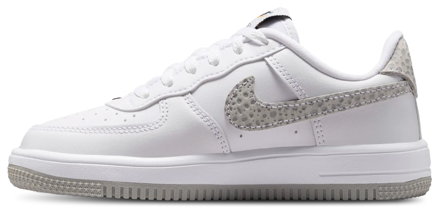 Nike Air Force 1 Low 童款 - Grey/White/Orange - Image 2