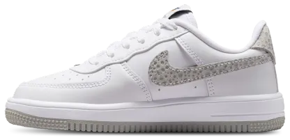 Nike Air Force 1 Low 童款 - Grey/White/Orange - Image 2