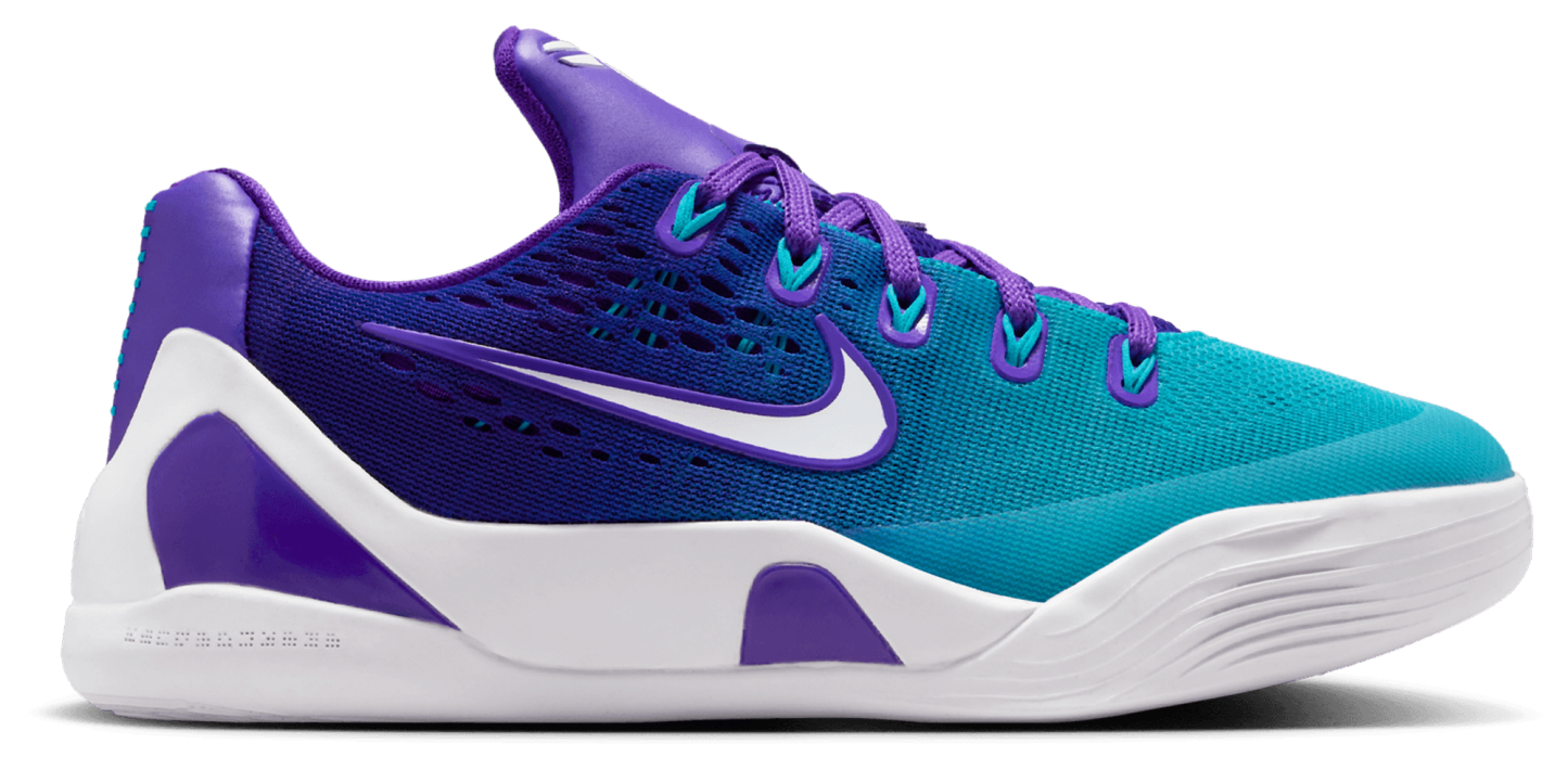 Nike Kobe IX Low EM 童款 - White/Blue Lagoon/Fierce Purple - Image 1
