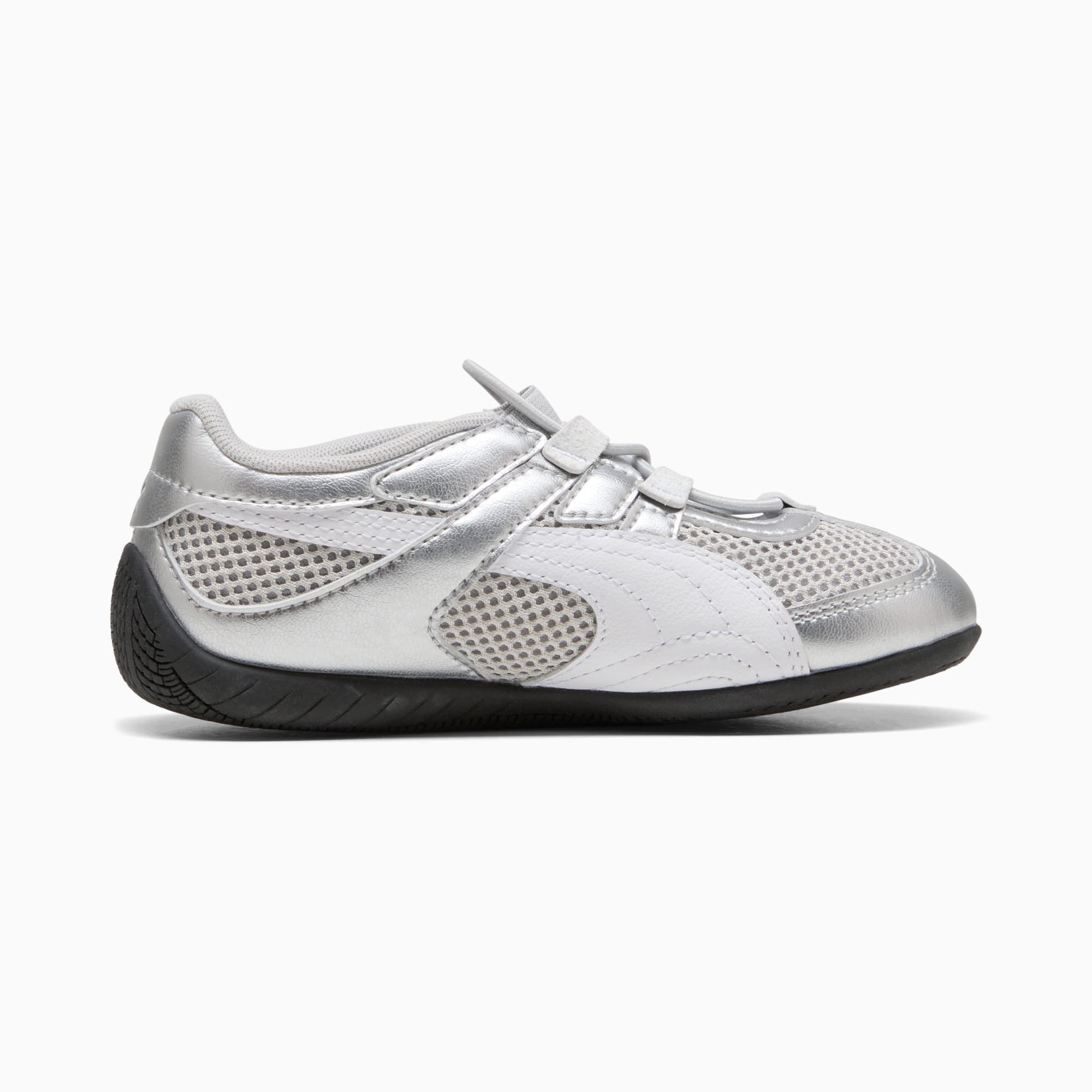 Speedcat Go Metallic Little Kids' Easy On Sneakers - PUMA Silver-PUMA White-PUMA Black - 5