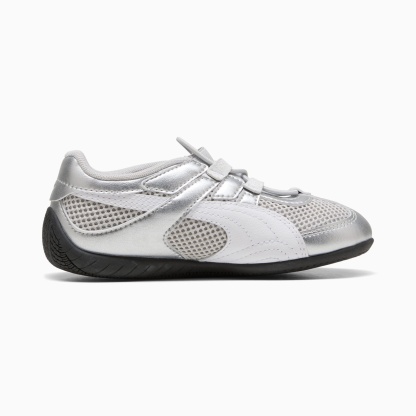 Speedcat Go Metallic Little Kids' Easy On Sneakers - PUMA Silver-PUMA White-PUMA Black - 5