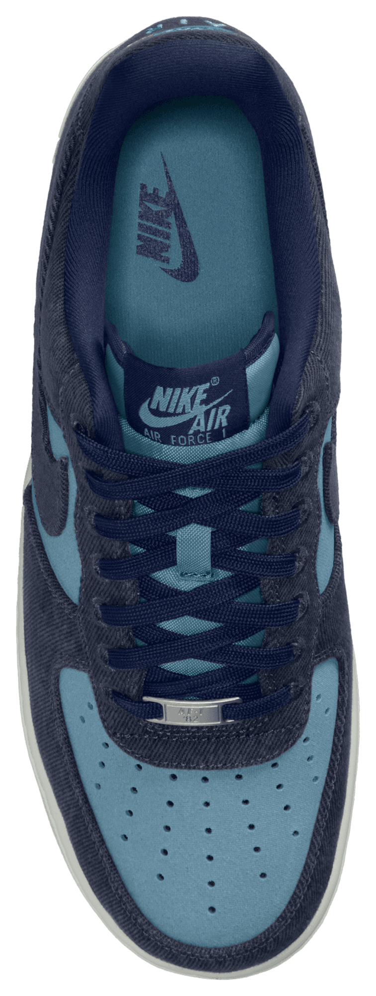 Nike Air Force 1 '07 LV8 - Summit White/Navy/Worn Blue - Image 3