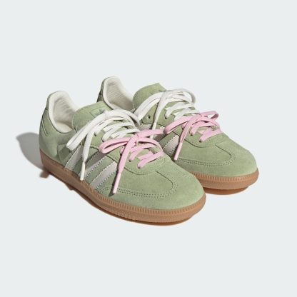 adidas SAMBA MATCHA Shoes - Magic Lime / Off White / Gum - View 2