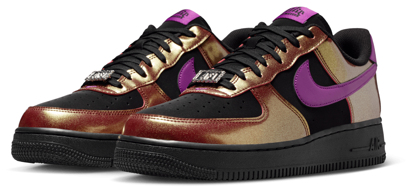 Nike Air Force 1 '07 LV8 - Gold/Black/Bold Berry - Image 6