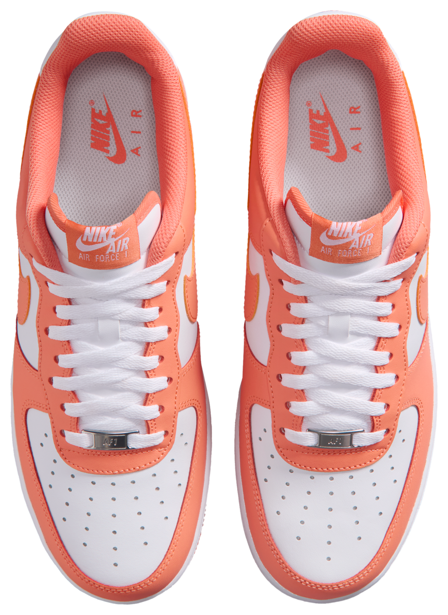 Nike Air Force 1 Low '07 - White/White/Orange Frost - Image 4