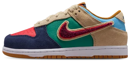 Nike Dunk Low 童款 - Blue/Red - Image 4