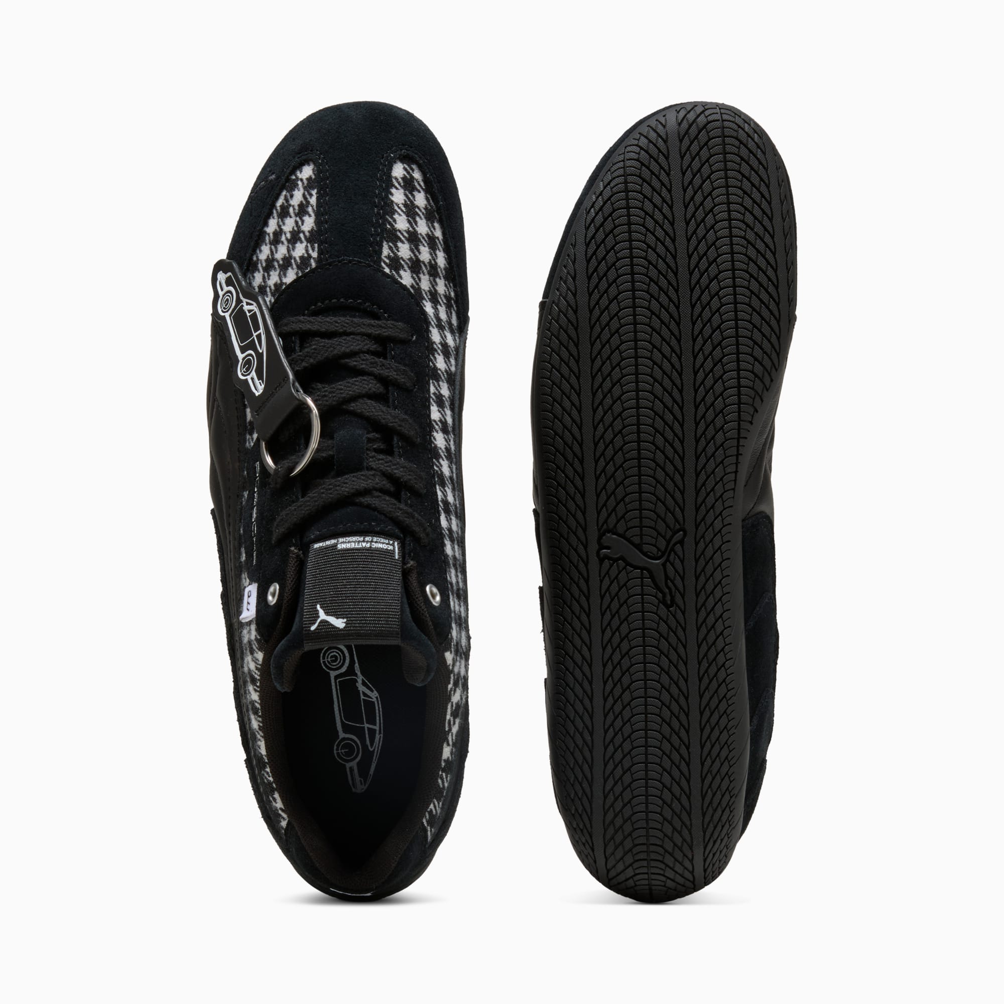 Porsche Legacy Speedcat Pepita Sneakers - PUMA Black-PUMA White - 6