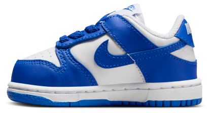 Nike Dunk Low 童款 - White/Blue - Image 2