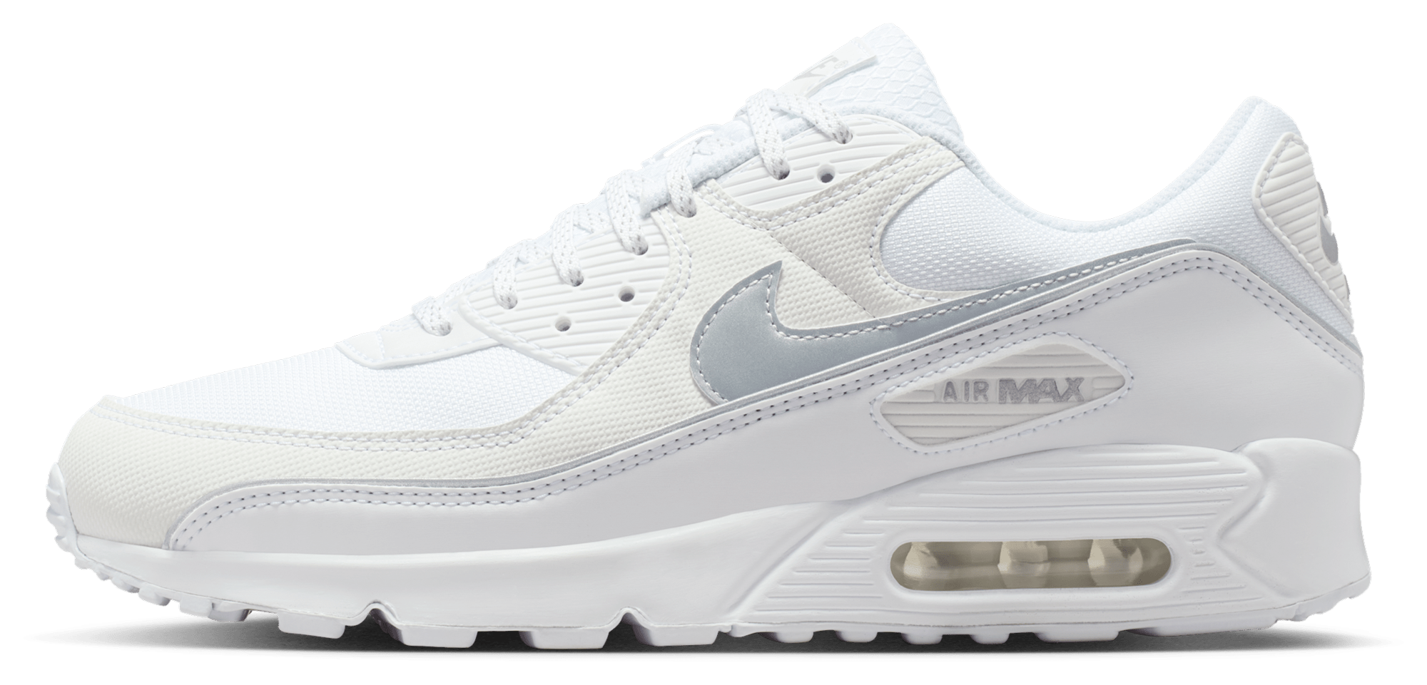 Nike Air Max 90 Prm Reflect - White/Mtlc Silver/White - Image 2
