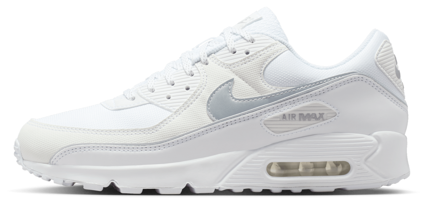 Nike Air Max 90 Prm Reflect - White/Mtlc Silver/White - Image 2