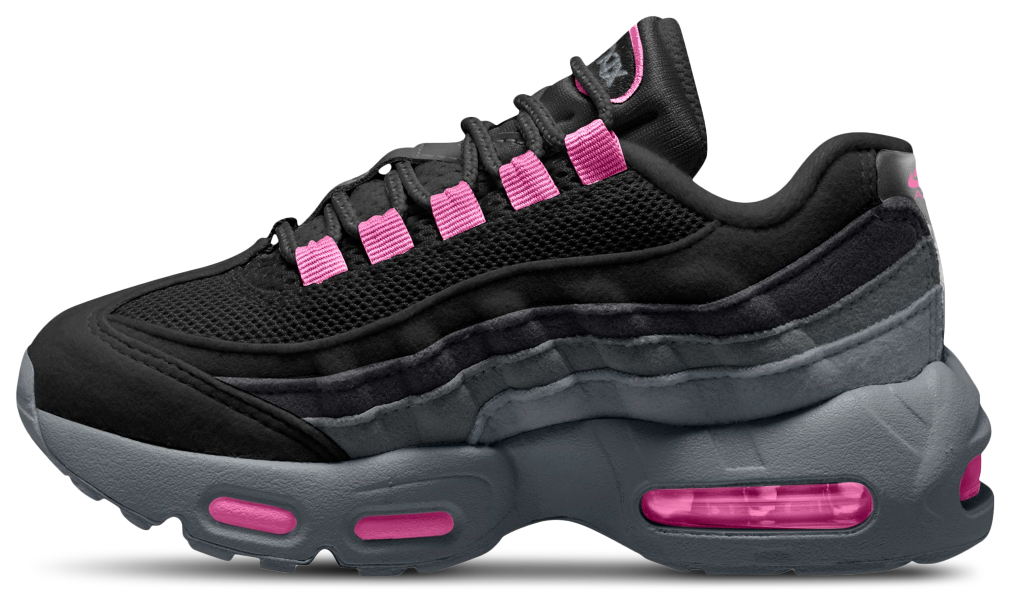 Nike Air Max 95 童款 - Playful Pink/Cool Gray/Black - Image 2